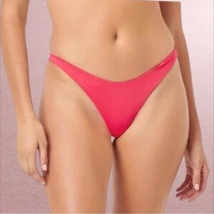 NEW L*Space Cabana Bikini Bottom Bitsy Size XS Hot Cherry Retailed $84